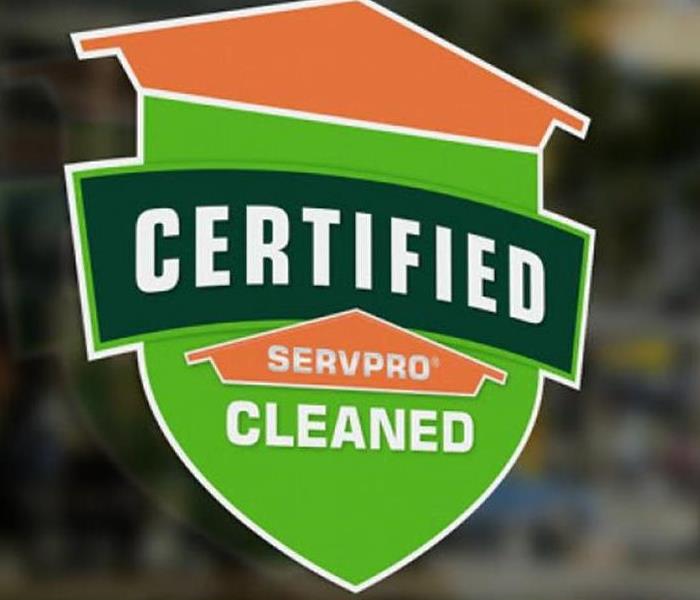 Certified: SERVPRO Cleaned Sticker
